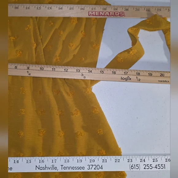 BTFBM Women's 2023 Summer Wrap V Neck Dress Ruffle Sleeve Swiss Dot Boho Sz M - Picture 11 of 16